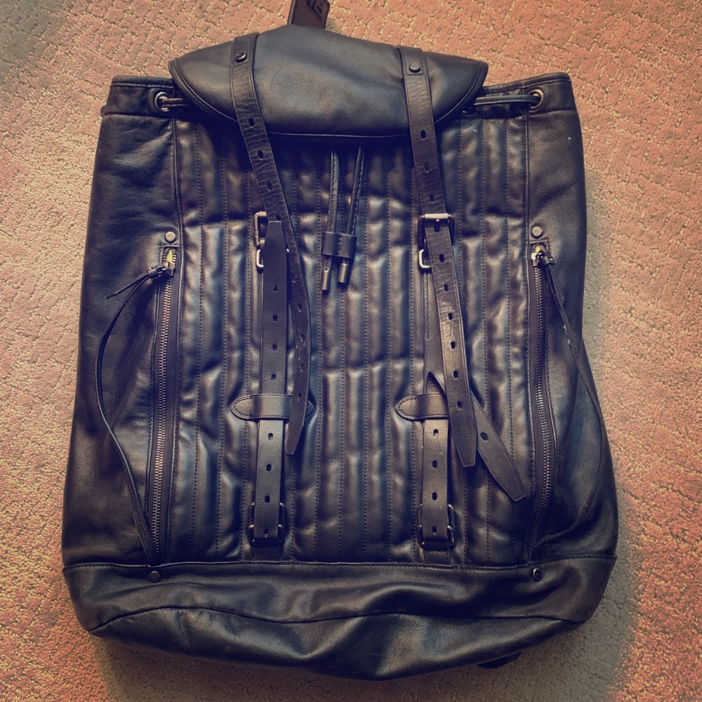 Ralph Lauren Porsche Black leather backpack
